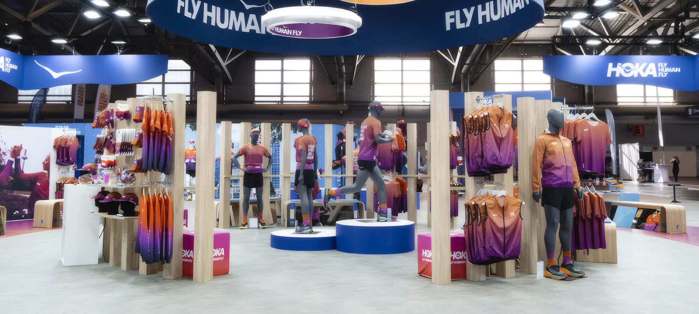 HOKA exhibition stand