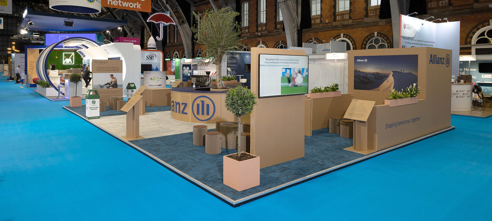 Allianz island stand at BIBA, wide view