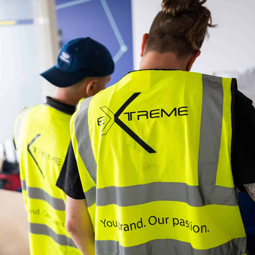 Extreme Exhibitions global logistics team delivering an international exhibition stand build