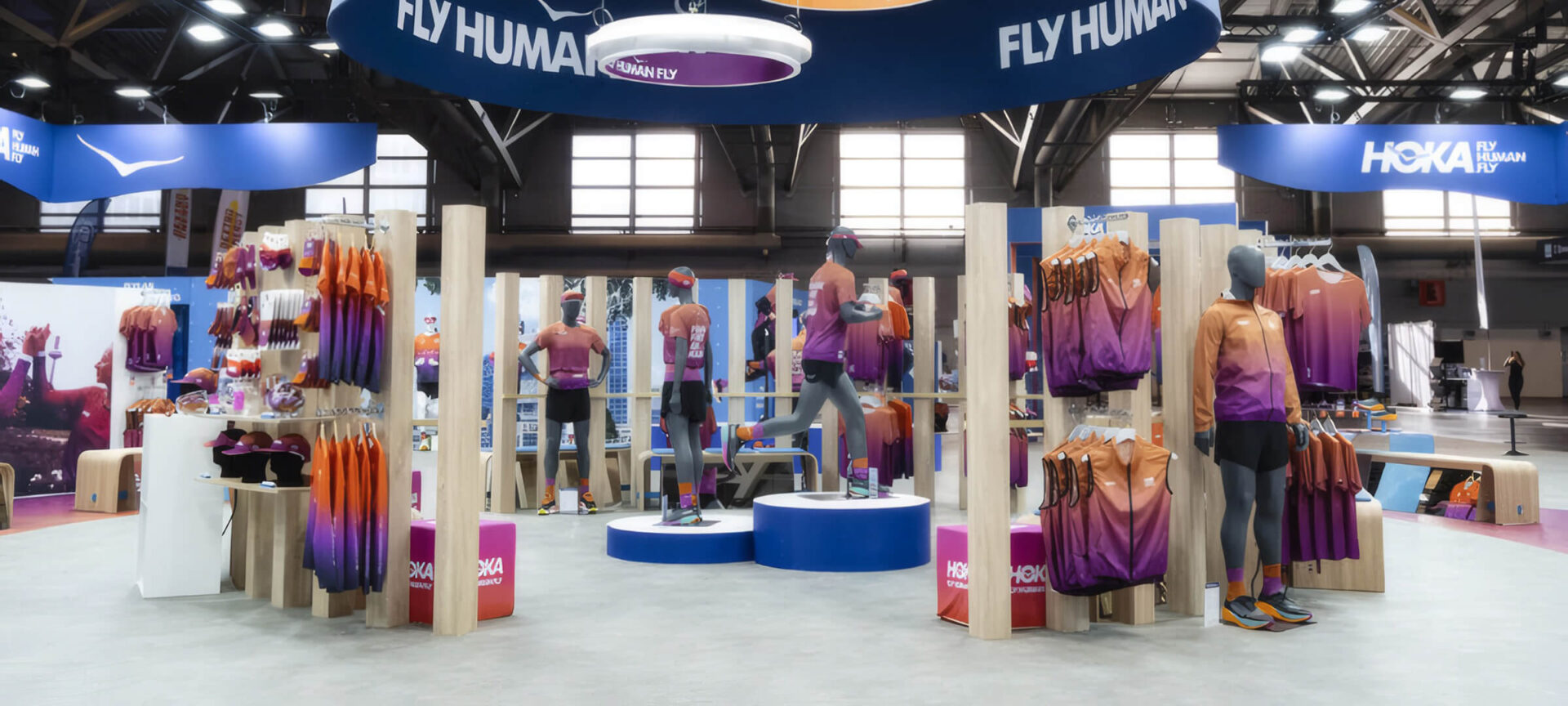 HOKA experience at the Paris Half Marathon, wide view